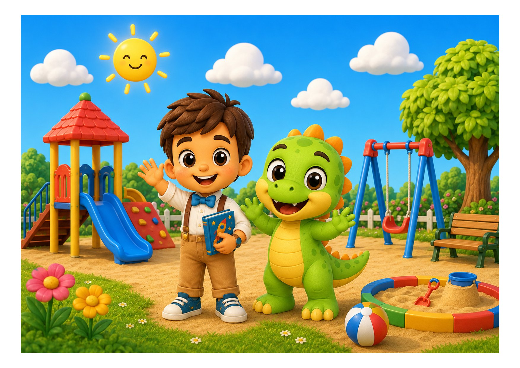Playground Fun with Leo, full color reference