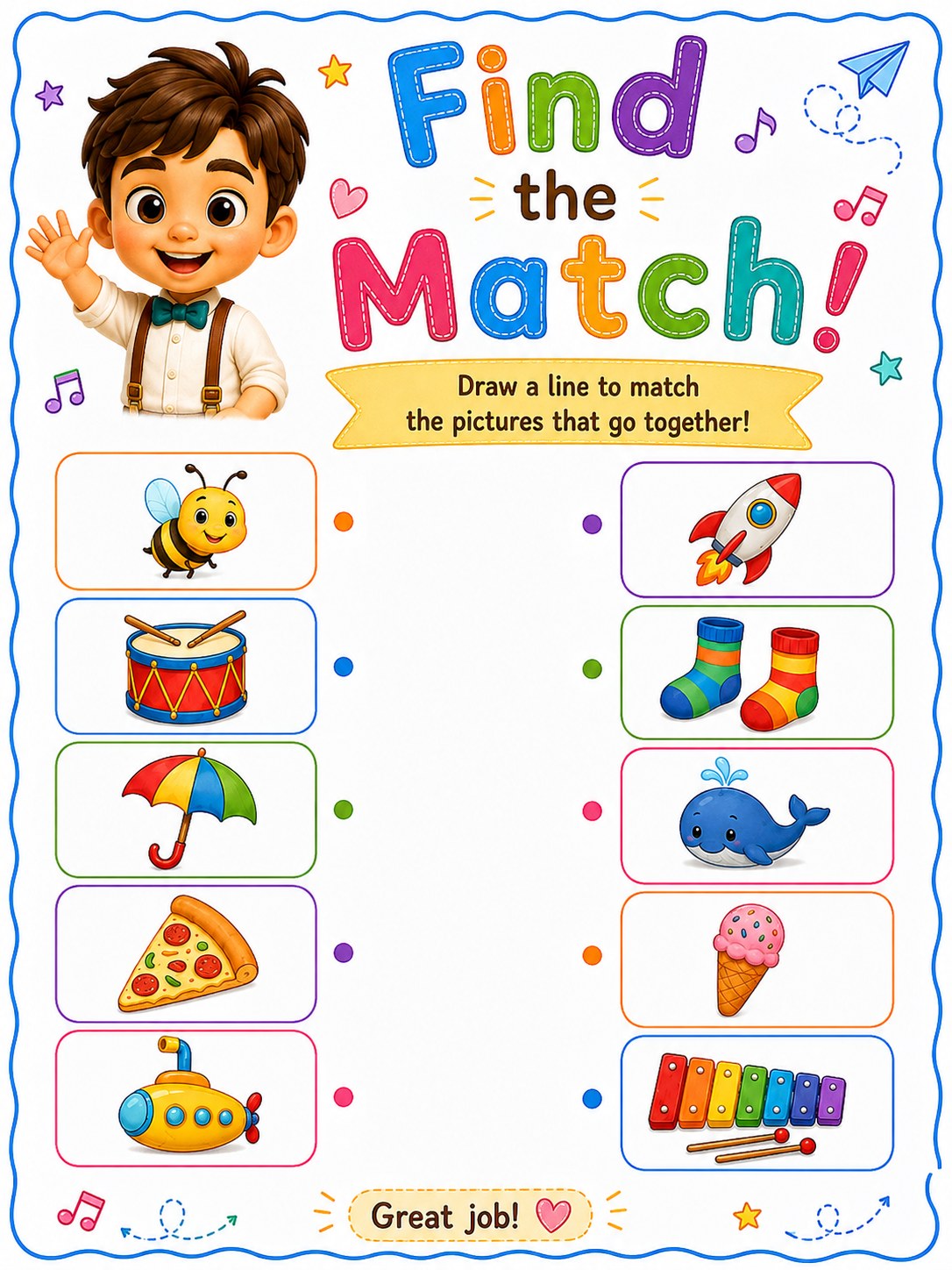 Find the Match! matching worksheet